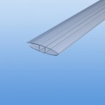 H-Profil PC  a=71mm  b=50mm c=2mm d=5,5mm 3mtr. Lnge