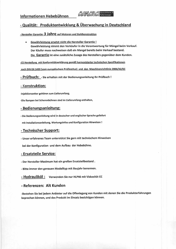Hebebühnen & Ersatzteile